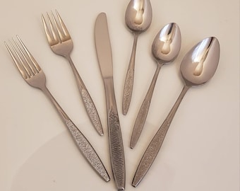 Couverts Mid-Century en acier inoxydable Stanley Roberts Leslie