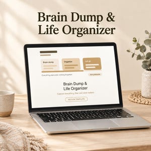 Brain Dump & Life Organizer | Low Pressure Notion Template, Personal Dashboard, Task Manager, Digital Planner