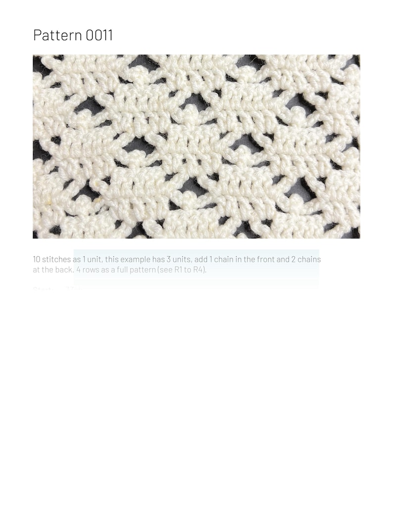 Crocheting Pattern Examples 0011 Beginner Crochet Pattern | Easy Basic Stitches (PDF & JPG Download ...