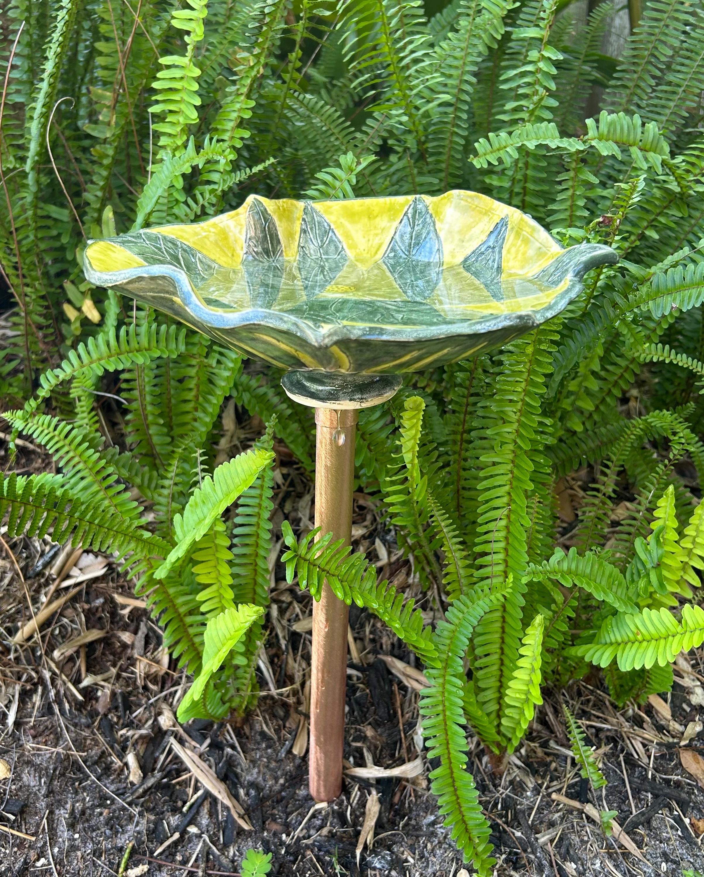 Floral Fantasy Bird Bath or Feeder