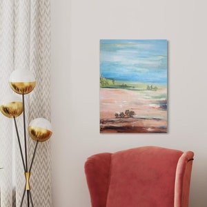 Landscape painting on canvas, Original nature art, Acrylic artwork