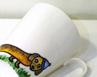 Dachshund mug dachshund gift Sausage dog mug Sausage dog gift Dog lovers mug Silly sausage mug Funny weiner mug cheeky mug Sausage dog mug