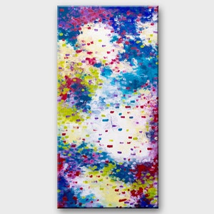 Vertical abstract paintings vertical art, vertical wall art abstract, abstract art original, colorful artwork painting, canvas wall art image 7