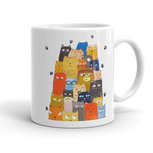 Cups cat mug Cat mugs, pottery mug Pottery cat coffee mugs, coffee cup Cat cup, gift idea Meow, Kitten Mug, Cats Lover Gifts, Funny mugs image 6