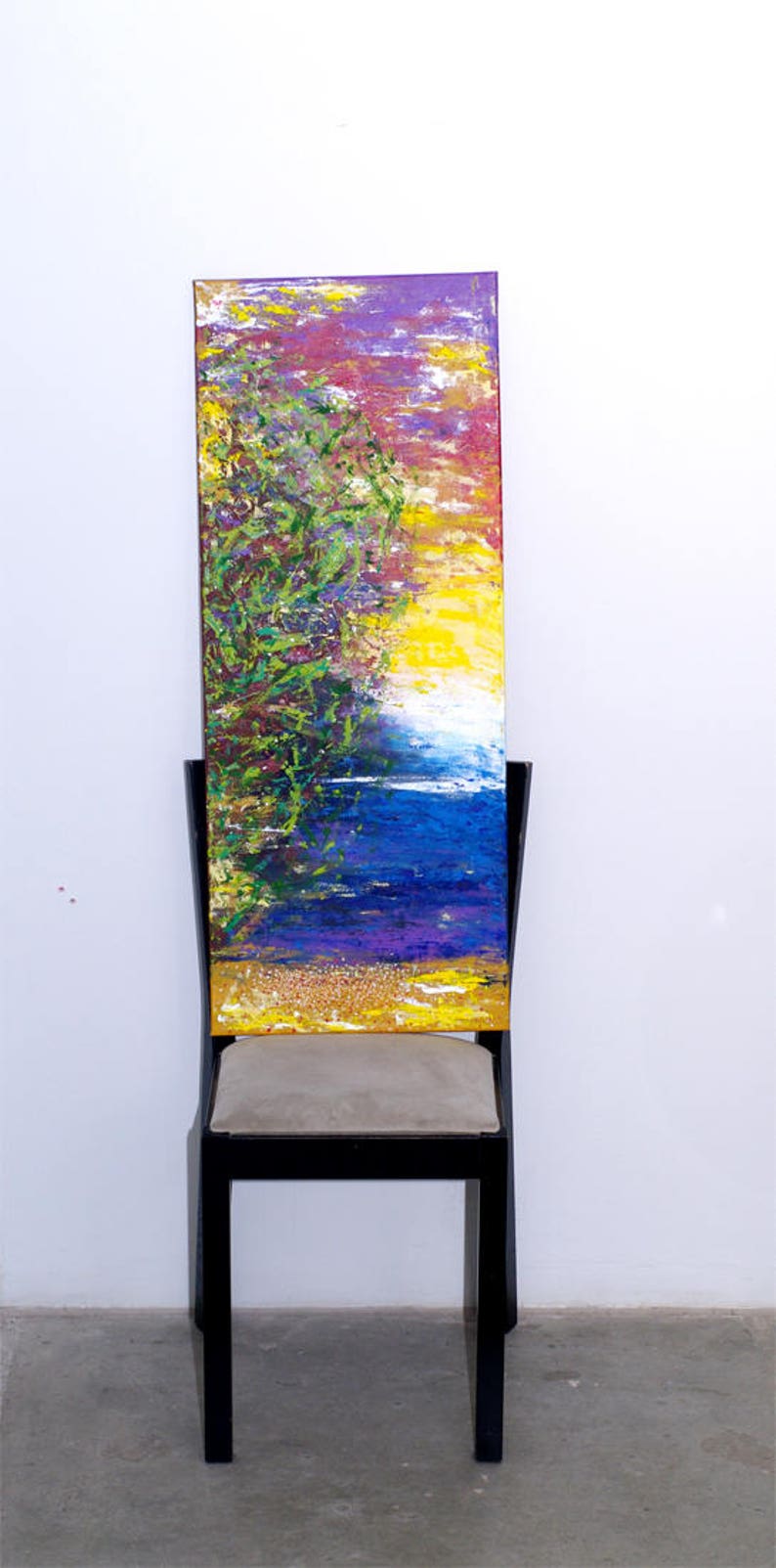 Large long vertical wall art Vertical artwork Large vertical Etsy