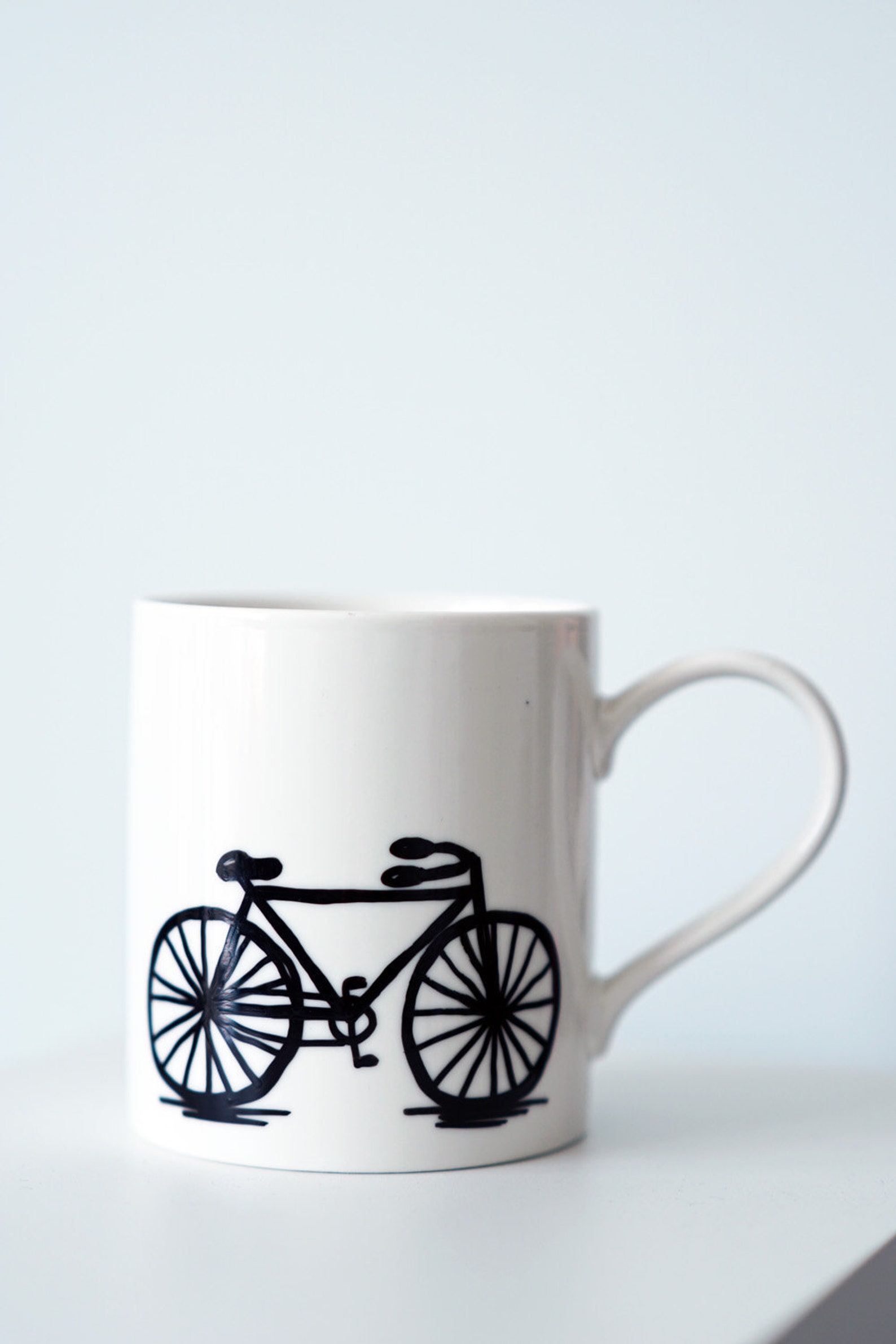 Bike coffee mug Porcelain mug Bicycle mugs Bicycle gift Etsy