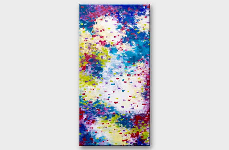 Vertical abstract paintings vertical art, vertical wall art abstract, abstract art original, colorful artwork painting, canvas wall art image 7