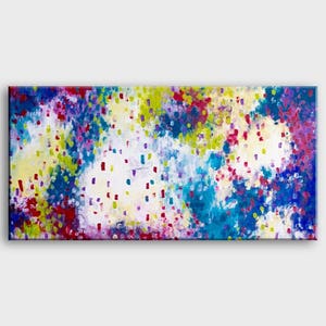 Vertical abstract paintings vertical art, vertical wall art abstract, abstract art original, colorful artwork painting, canvas wall art image 5
