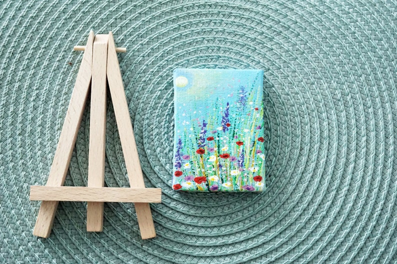 Mini canvas painting 2x3 inch art Small paintings on canvas | Etsy