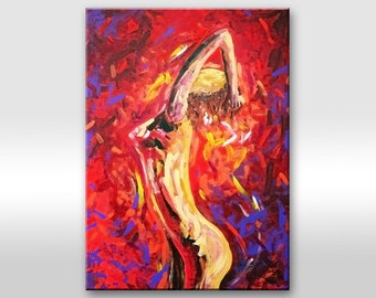 Painting naked sexy women large art, Nude painting on canvas, Wall art canvas