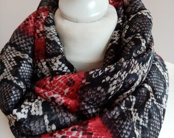 Snood tissu // voile léger // letitsnood // écharpe circulaire // ENVOI GRATUIT