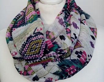 Snood à imprimé // voile léger // letitsnood // écharpe circulaire // ENVOI GRATUIT