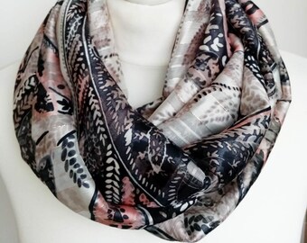 Snood tissu à motifs // voile léger // letitsnood // écharpe circulaire // ENVOI GRATUIT