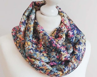 Snood tissu floral // voile léger // letitsnood // écharpe circulaire // ENVOI GRATUIT