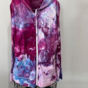 Ice Dyed Lightweight Zippered Hoodie