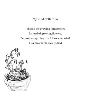 Signed copy~ Tea With Death~ dark humor, gothic poetry, Poetry Collection image 3
