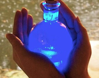 Fairy Dust Bottle, Really Lights Up, Fairy in a Bottle in Blue