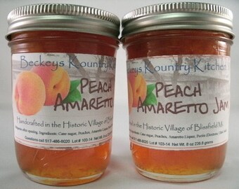 Two Jars Of Cherry Brandy Jam Homemade By Beckeys Kountry Etsy