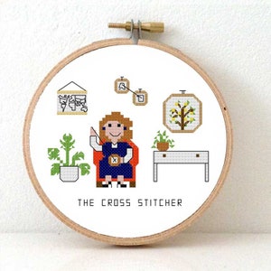 2 x Cross Stitcher pattern. DIY gift for cross stitcher | Meme cross stitching embroidery pattern | Male and female cross stitcher