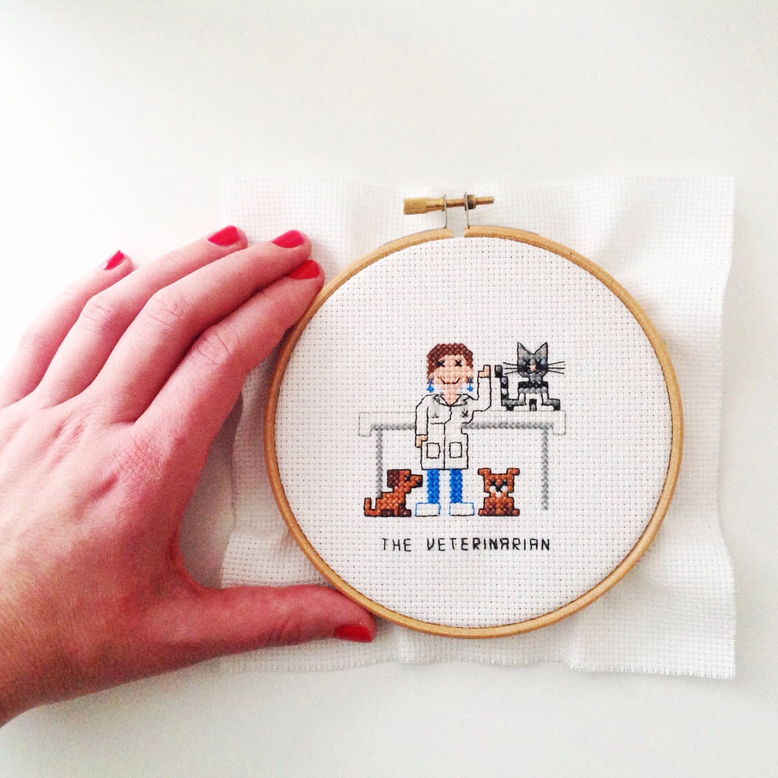 2 X Veterinarian Cross Stitch Pattern Male and Female Etsy