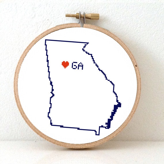 Map Cross Stitch Pattern. on My Mind. Etsy