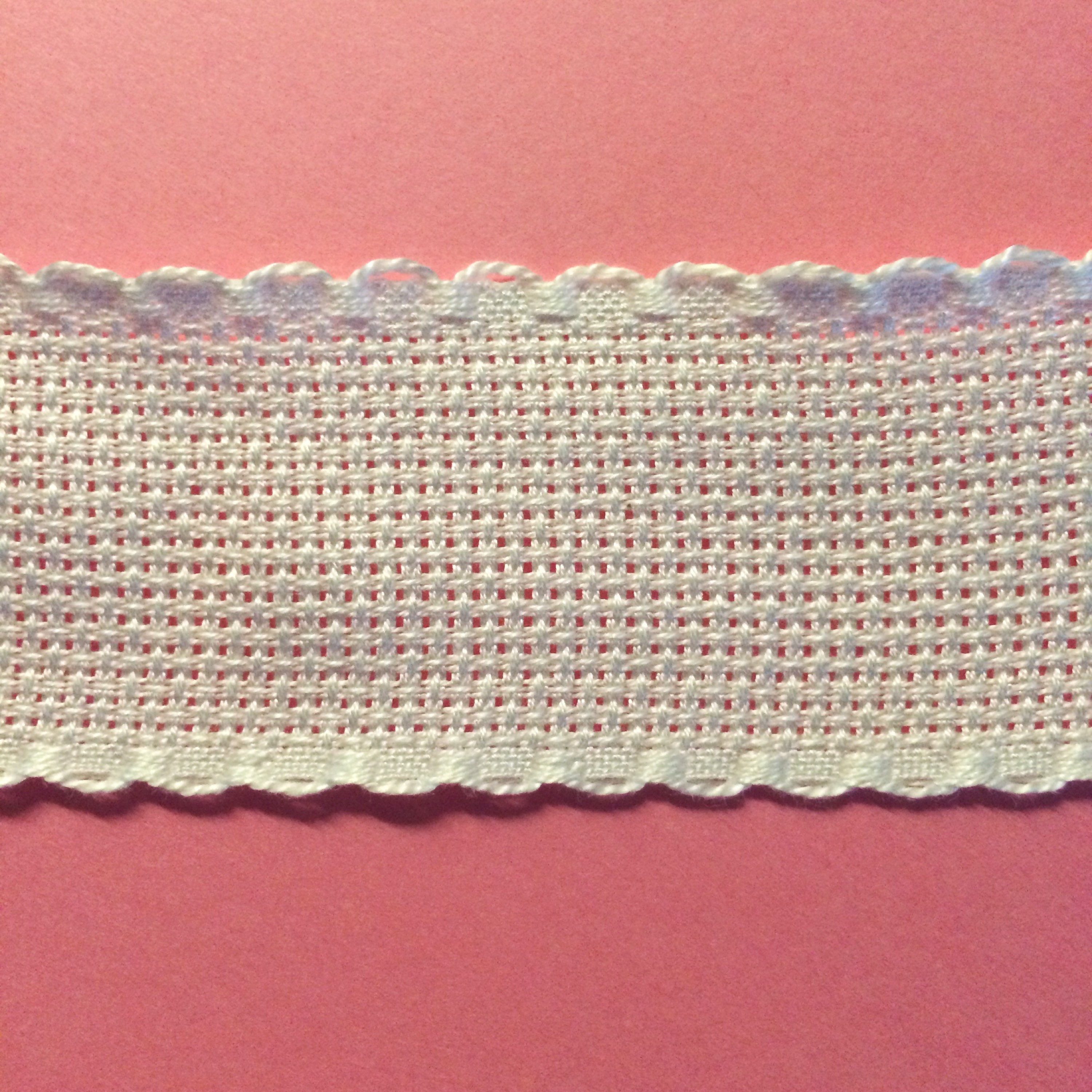 3 cm wide AIDA BAND 14 Count. White Cross stitch fabric per Etsy