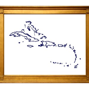 XL World Map Cross Stitch Pattern with country map outlines.