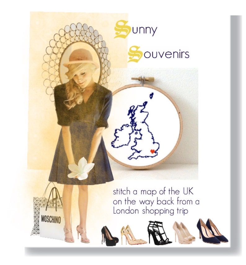 UK Map Cross Stitch Pattern Easy Embroidery Pattern United Etsy UK
