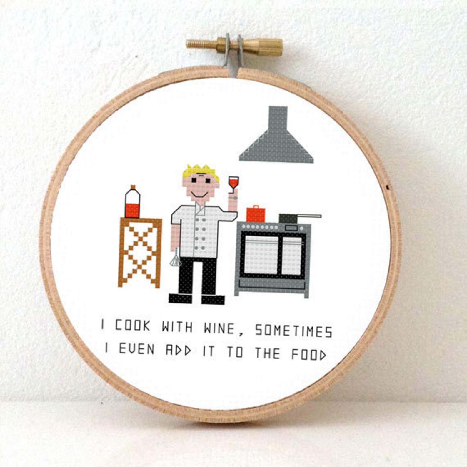 2 x Keuken borduurpatroon. DIY grappig kado met citaat 2 x Keuken borduurpatroon. DIY grappig kado met citaat