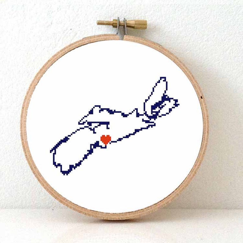 Nova Scotia Map Cross Stitch Pattern. Nova Scotia Ornament Etsy Canada