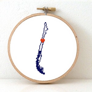 Chile map counted cross stitch pattern | Chile map embroidery design | Santiago de chile cross stitch | Chilean friend Christmas gift