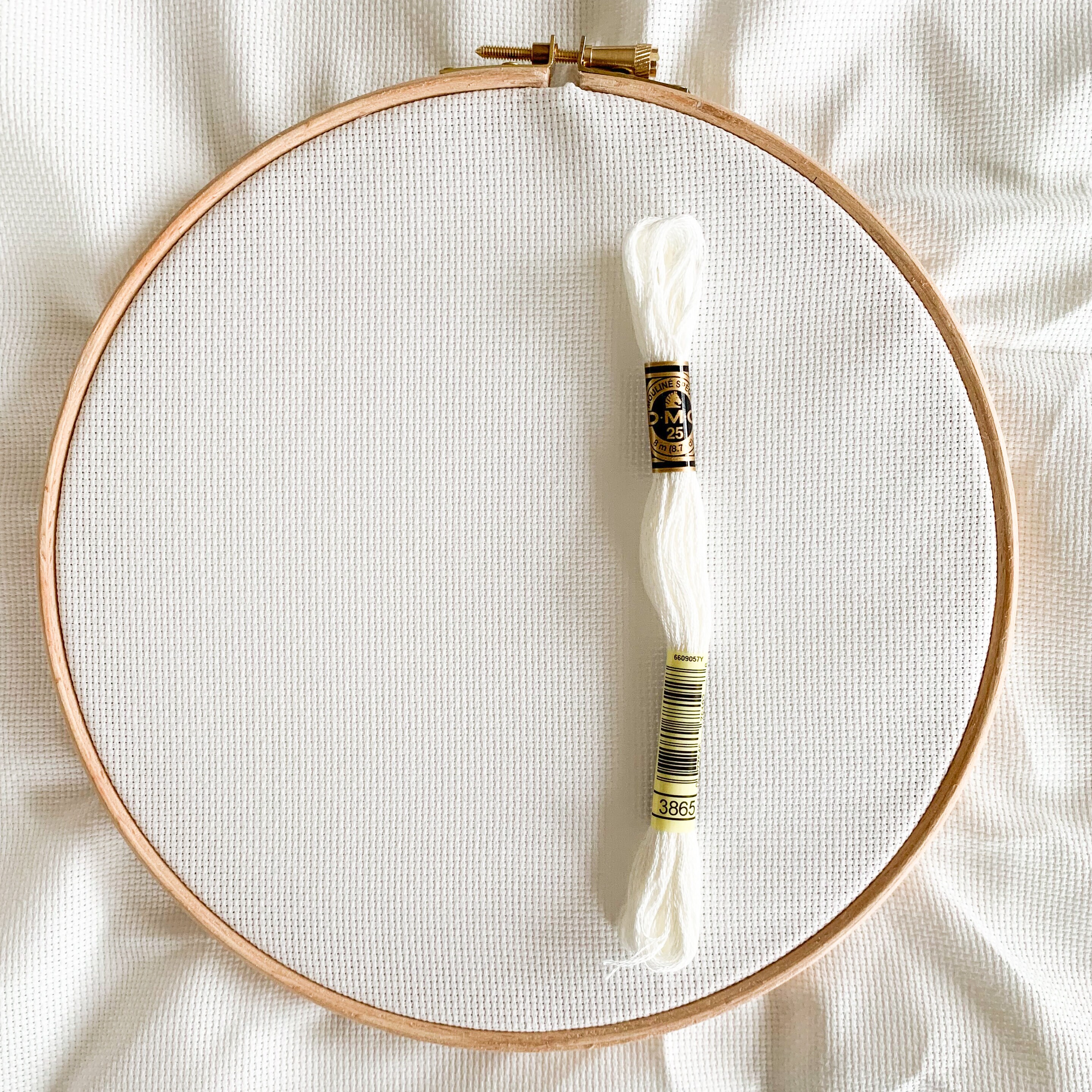 18 count white Aida for cross stitch embroidery various sizes. Craft