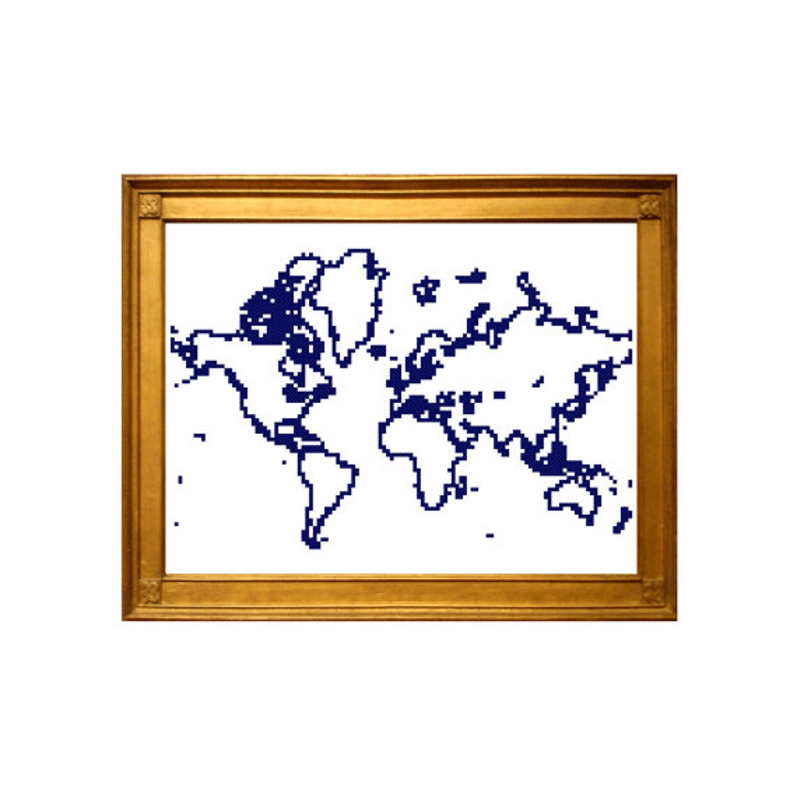 WORLD map cross stitch pattern. globe cross stitch. World map | Etsy