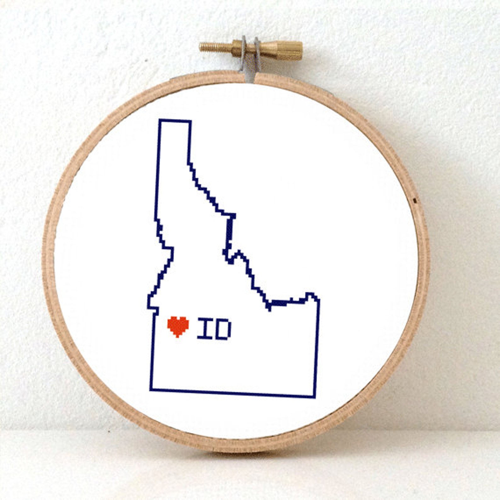 IDAHO Map Cross Stitch Pattern. Idaho art pattern with Boise. Etsy