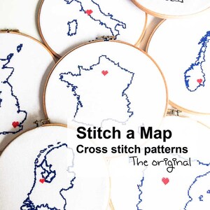 WYOMING Map Cross Stitch Pattern | Wyoming Art Pattern With Cheyenne ...