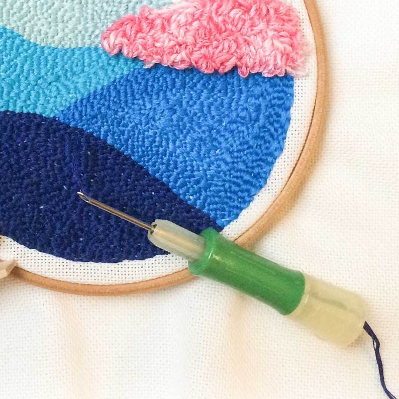 Embroidery Floss Punch Needle Set Clover Embroider Stitching Etsy Polska