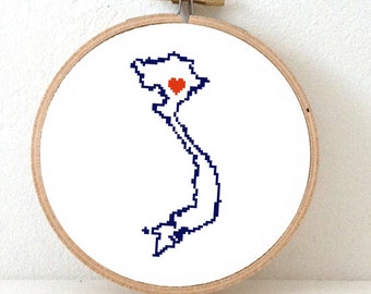 Vietnam map counted cross stitch pattern | Vietnamese war gift | Heart Hanoi | Vietnamese Gift for veteran | Military cross stitch