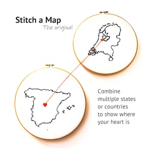 PAKISTAN Map Cross Stitch Pattern. Pakistan embroidery pattern highlighting Islamabad. Pakistani wedding gift image 4