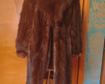 Dark brown fur coat