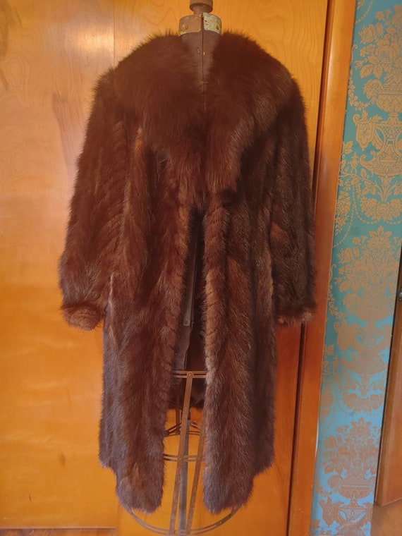 Dark brown fur coat