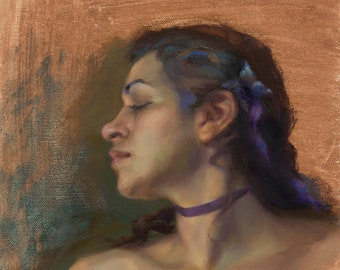 Self Portrait in Violet