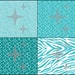 Aqua Animal Print Digital Papers INSTANT DOWNLOAD Printable Jpgs ...