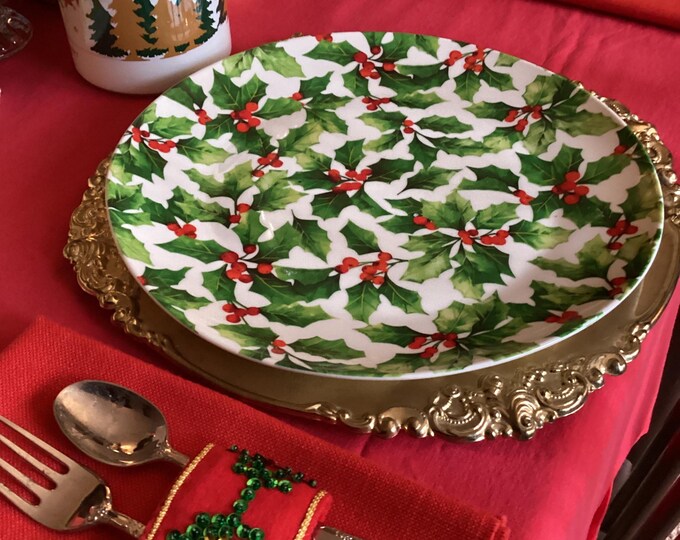 Lovely Robert Stanley Bold Colorful Christmas Holiday Holly Berry 10 ...