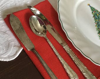 Antique Holmes Edwards Silverplate Butter Knife Embossed Design