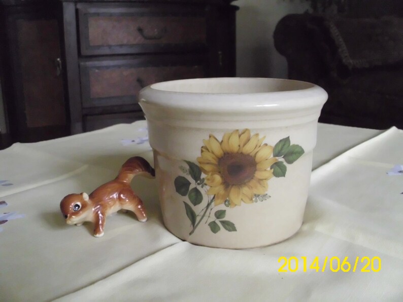 Zanesville Ohio-Stoneware/Pottery/Crock/Planter-Sunflower ...