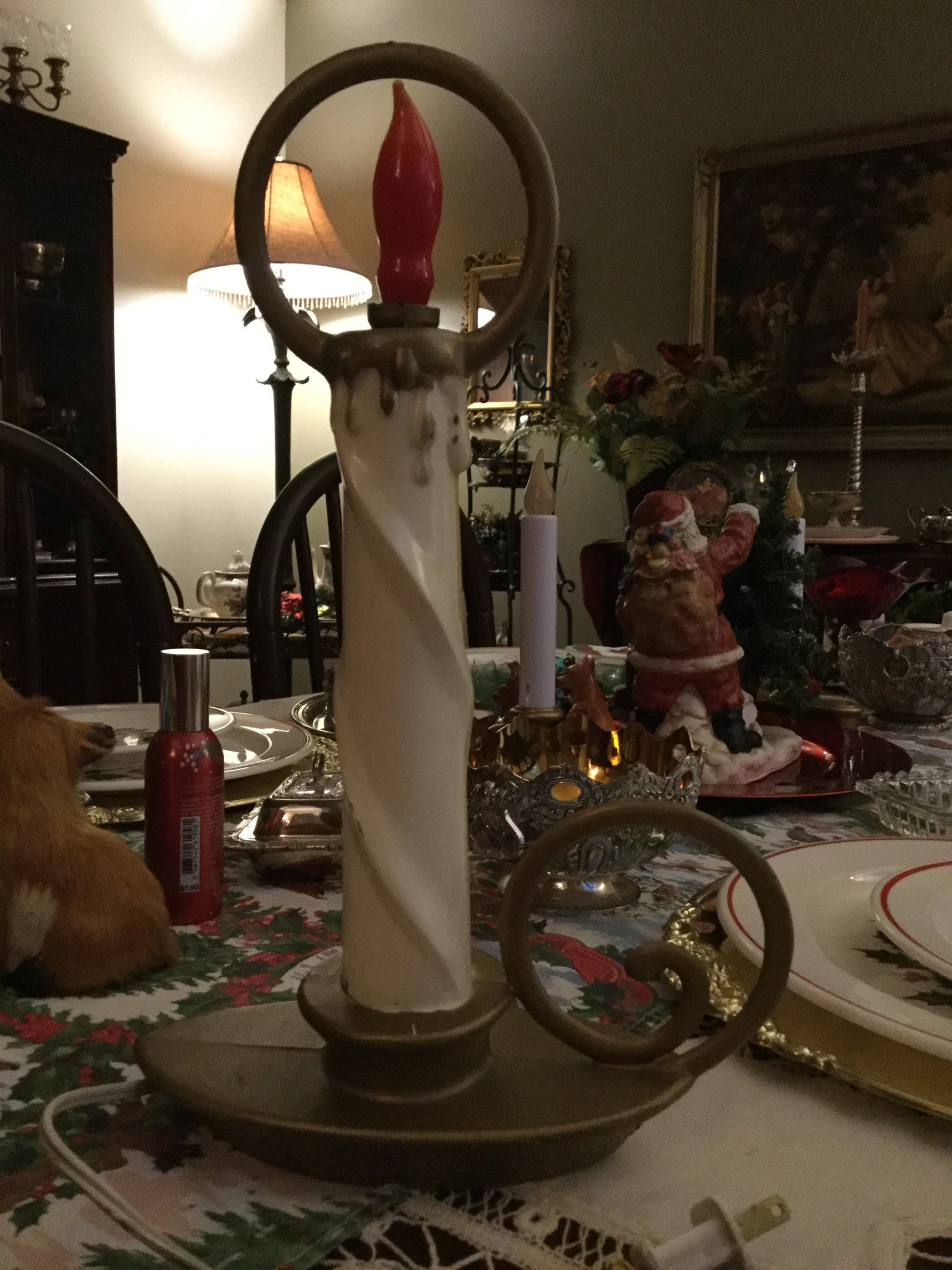 12 Tall Timco Electric Christmas Candlered and Yellow Flame Etsy