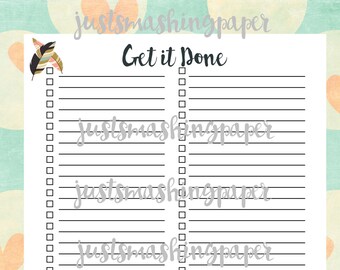 Afdrukbare takenlijst pdf-checklist – Directe download planner – dagelijkse takenlijst, afdrukbare organisatie, lijst met taken en boodschappen