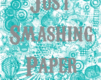 Directe download afdrukbare Creative Art Journal achtergrond blauwgroen // Mail Art-envelop