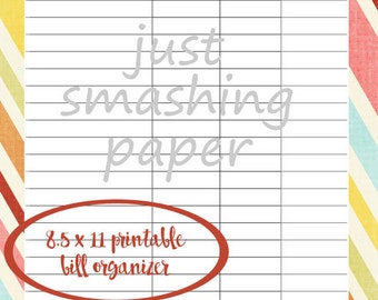 Budget & Bill Pay Organizer pdf – afdrukbare maandelijkse financiële tracker, factuurtracker, budgetplanner, directe download