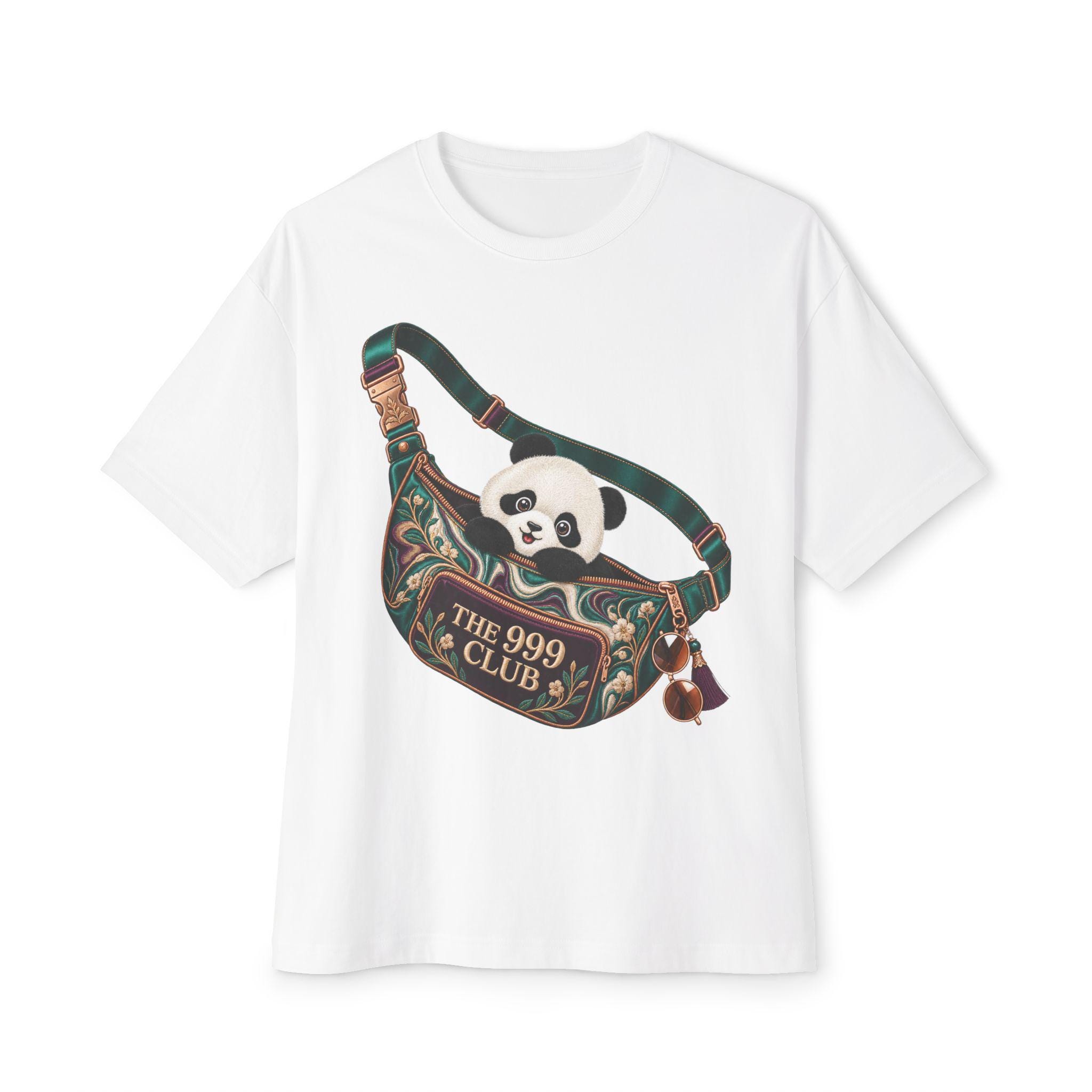 Limited Edition Panda Bag Shirt, Comfort Colors Oversized Tee (001/999) — THE 999 CLUB wearable art